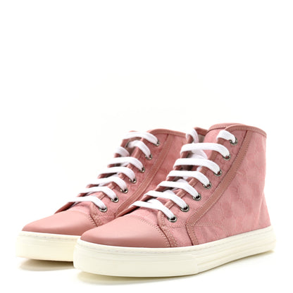 Gucci Monogram Womens High Top Sneakers 35.5 Pink 3 of 11