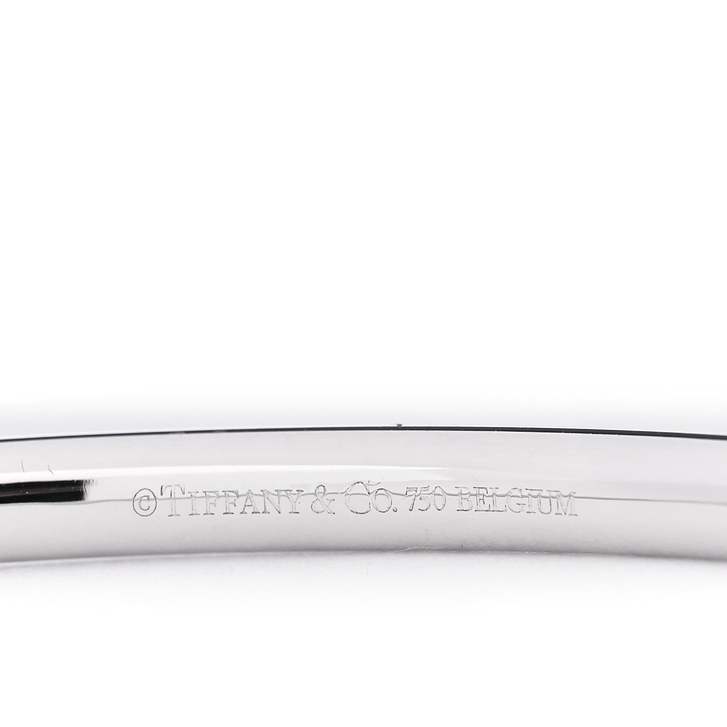 Tiffany 18K White Gold Diamond Metro Three-row Hinged Bangle Bracelet 3 of 3