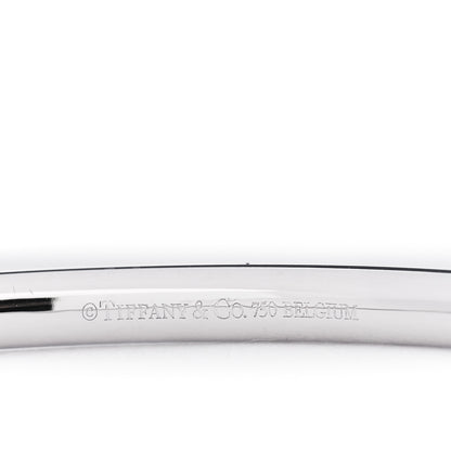 Tiffany 18K White Gold Diamond Metro Three-row Hinged Bangle Bracelet 3 of 3