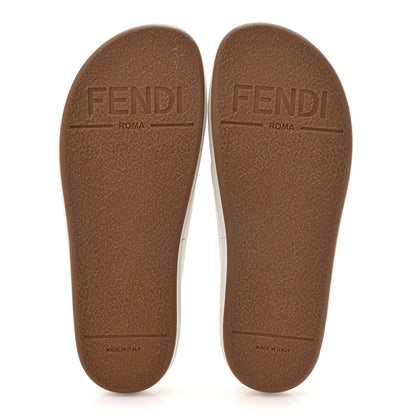 Fendi Vitello Womens Fendigraphy Slide Sandals 40 White Ice 6 of 11