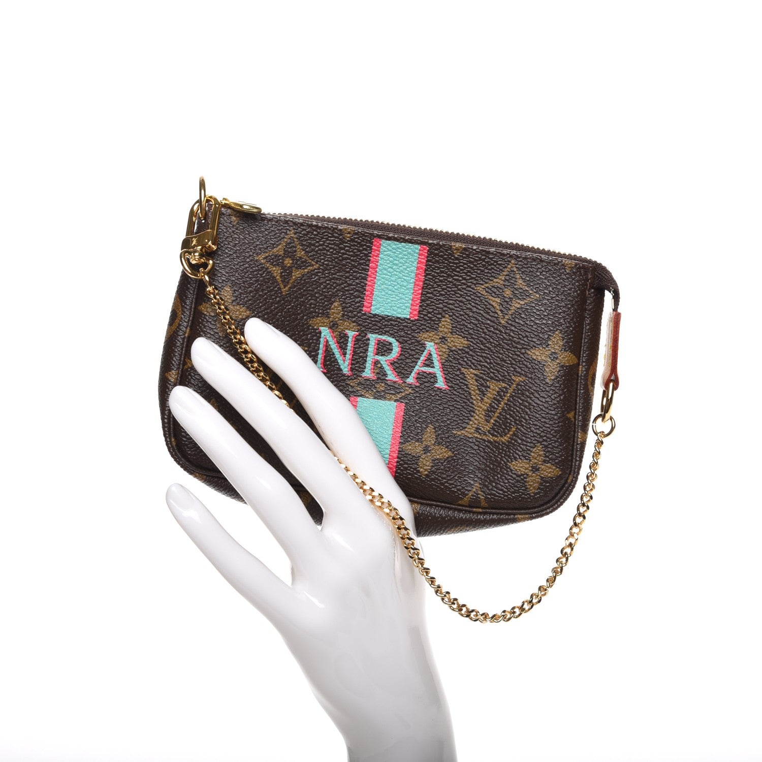 Louis Vuitton Monogram My LV Heritage Mini Pochette Accessories Turquoise Fuchsia 2 of 8