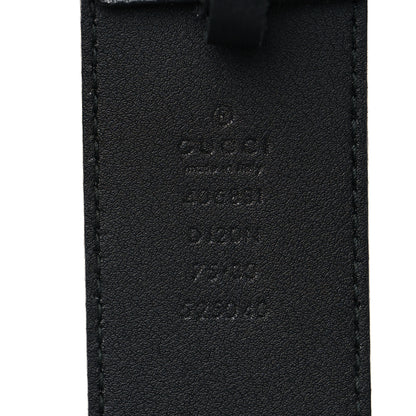 Gucci Textured Dollar Calfskin Nickel Double G 40mm Belt 70 28 Black 3 of 6