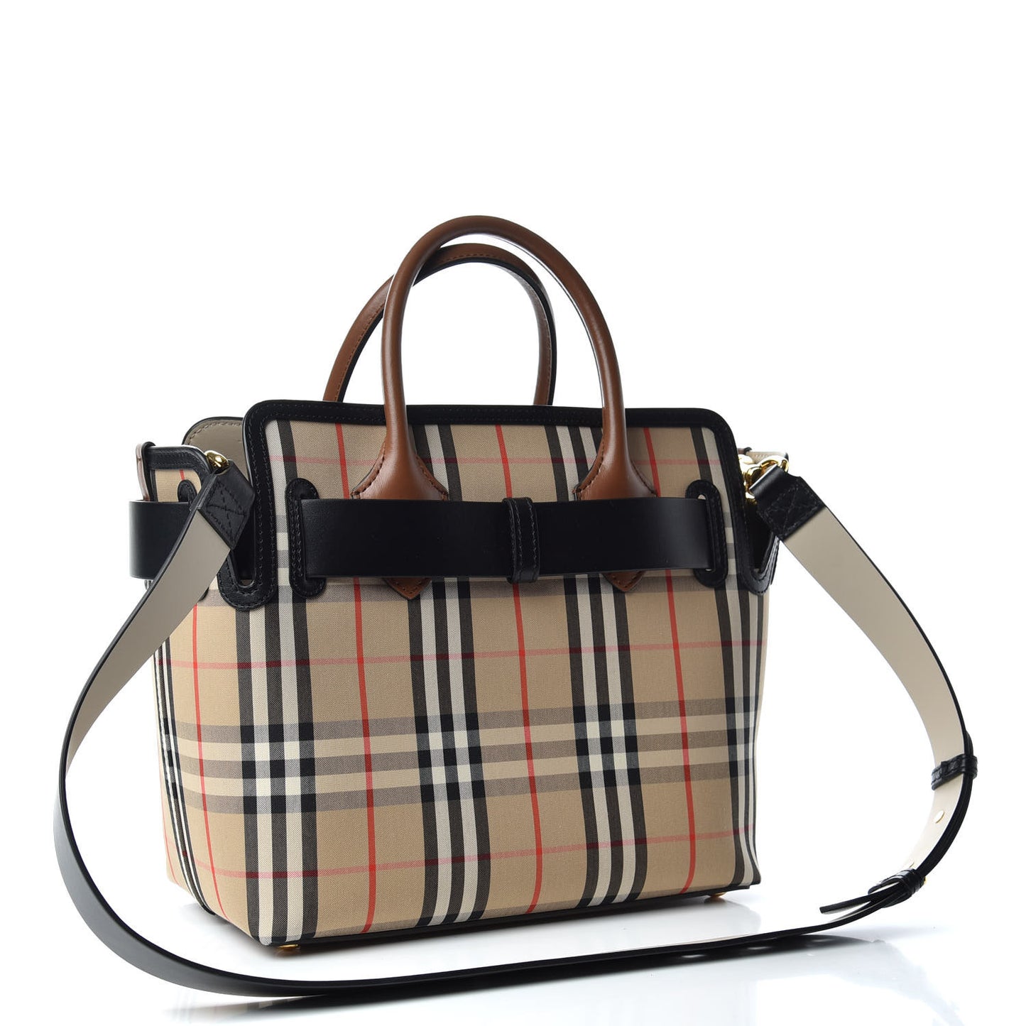 Calfskin Vintage Check Triple Stud Mini Belt Bag Archive Beige