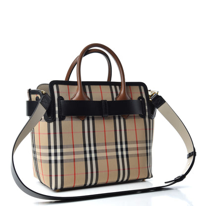 Burberry Calfskin Vintage Check Triple Stud Mini Belt Bag Archive Beige 3 of 11