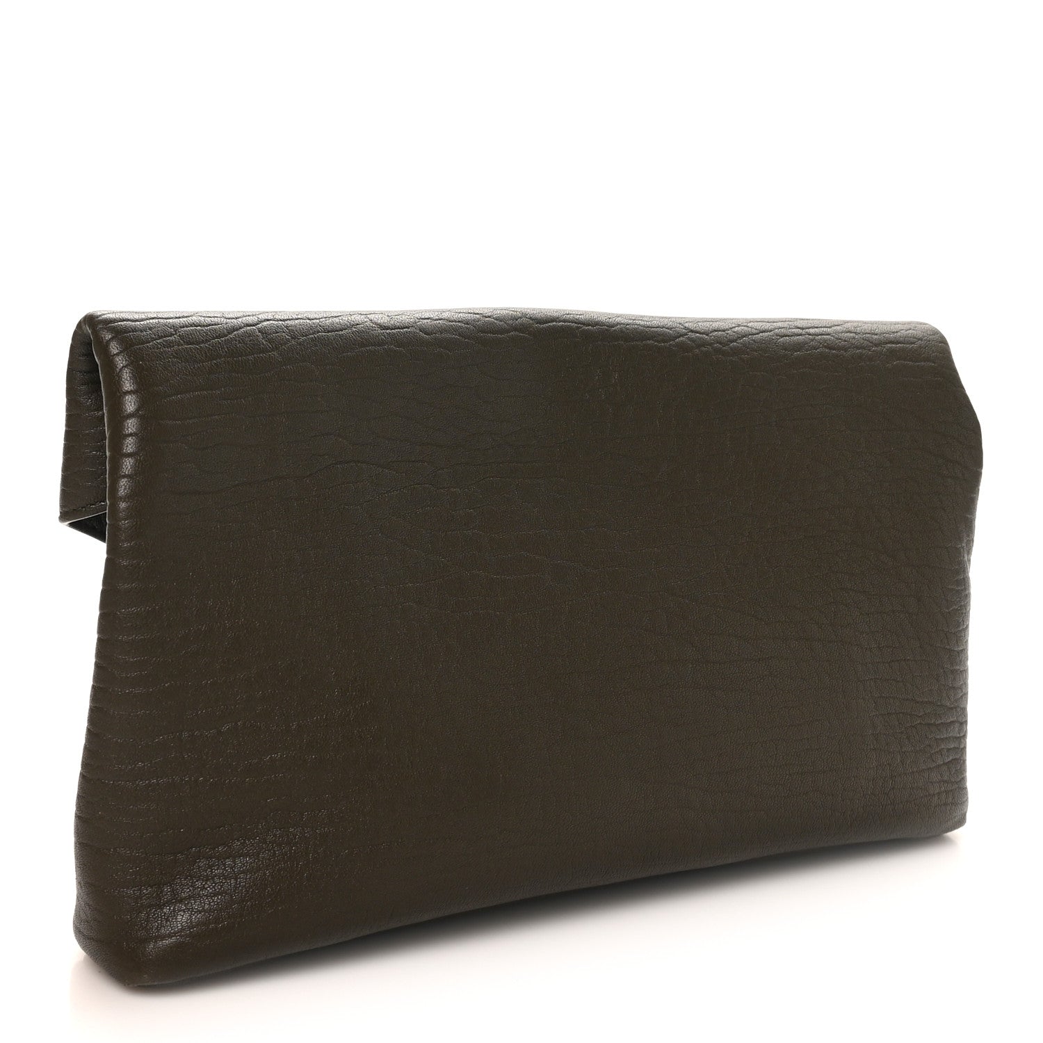 Saint Laurent Grained Lambskin Large Cassandre Envelope Pouch Light Musk 7 of 16