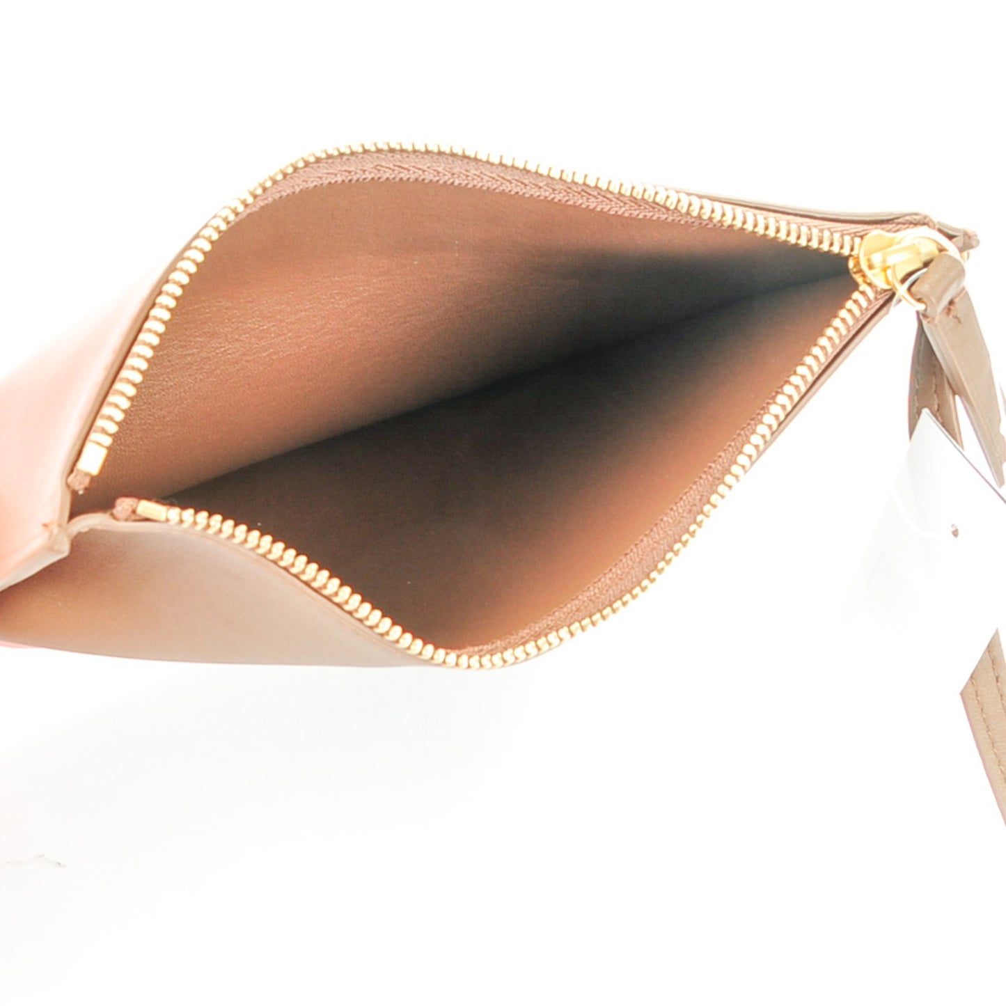 Shiny Smooth Calfskin Small Twisted Cabas Camel Brick