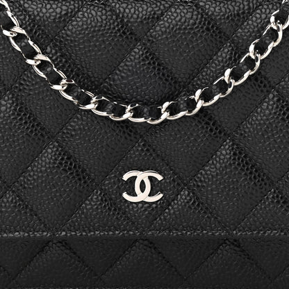 Chanel Caviar Quilted Wallet On Chain WOC Black 9 of 12
