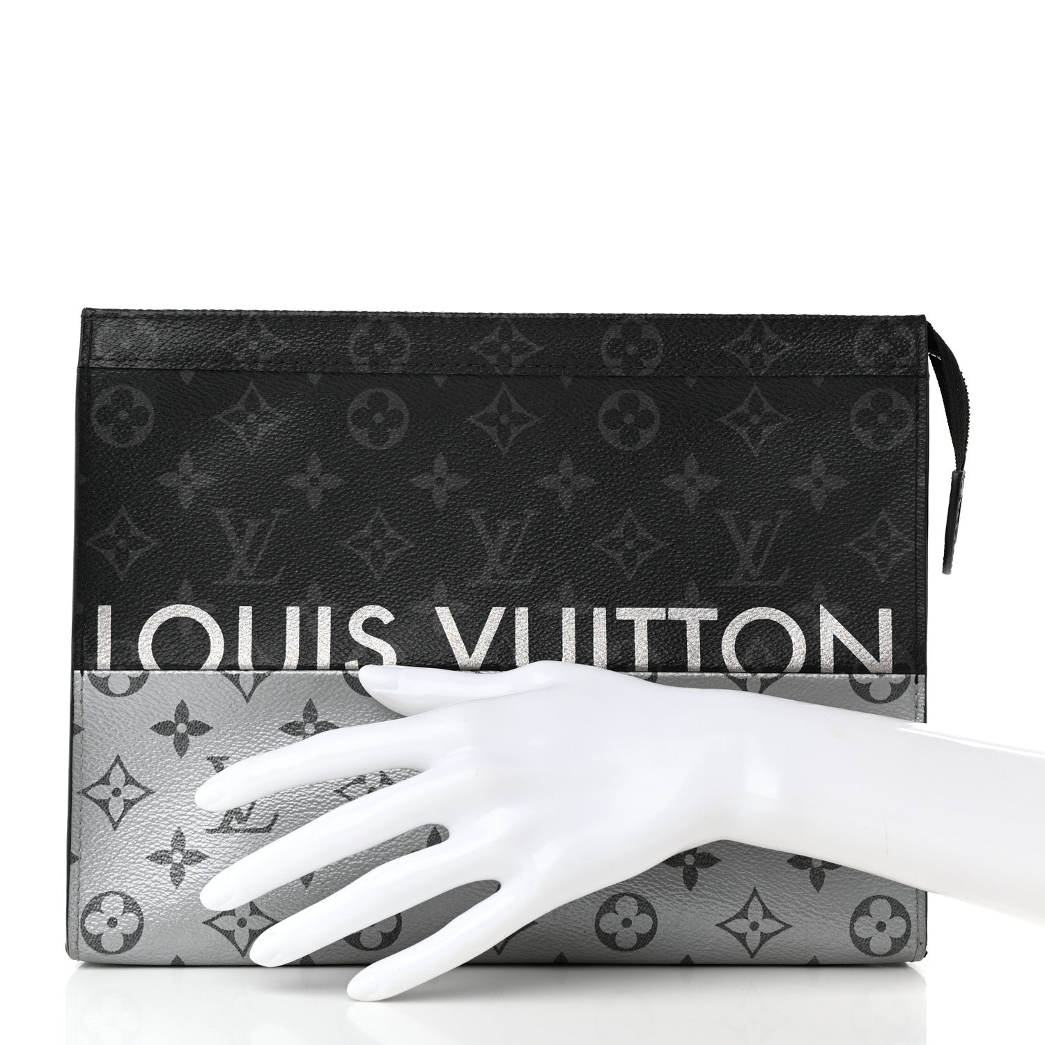 Louis Vuitton Monogram Eclipse Split Pochette Voyage MM 2 of 13