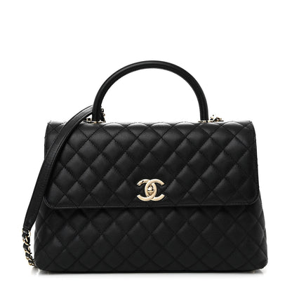 Chanel Caviar Quilted Medium Coco Handle Flap Black 1 of 11