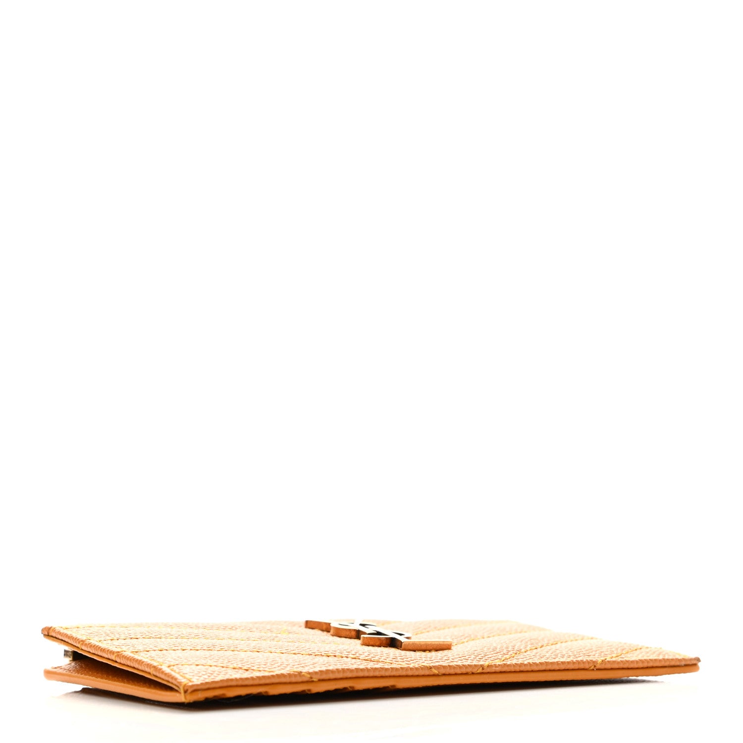 Saint Laurent Monogram Grain de Poudre 5 Fragments Zip Pouch Card Holder Orange 4 of 6