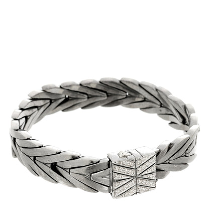 John Hardy Sterling Silver Black Rhodium Diamond 11mm Modern Chain Bracelet 1 of 3