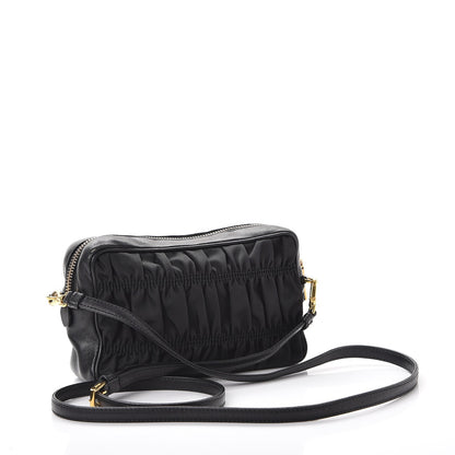 Prada Tessuto Nylon Calf Gaufre Camera Crossbody Nero Black 4 of 12