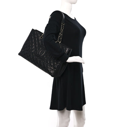 Chanel Caviar Quilted XL Grand Shopping Tote GST Black 3 of 12