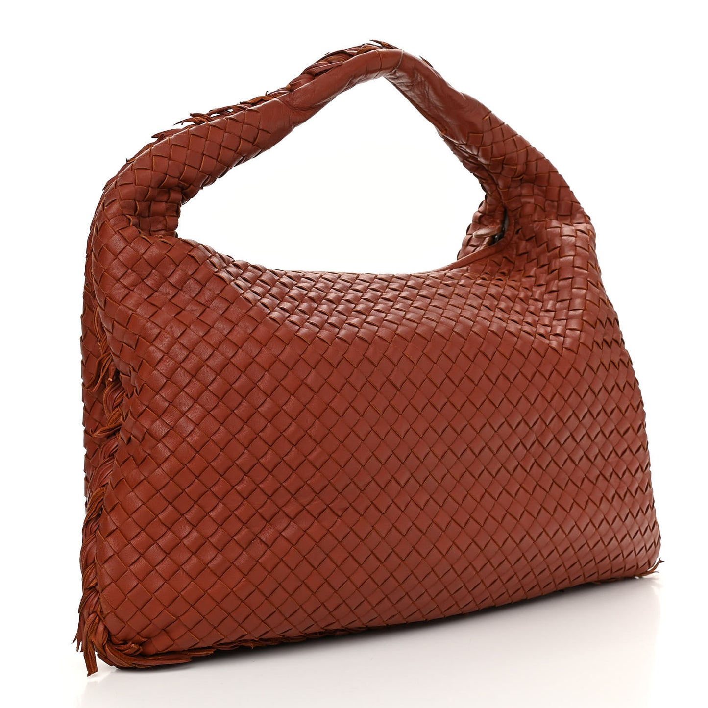 Nappa Intrecciato Fuzzy Large Veneta Hobo Rust