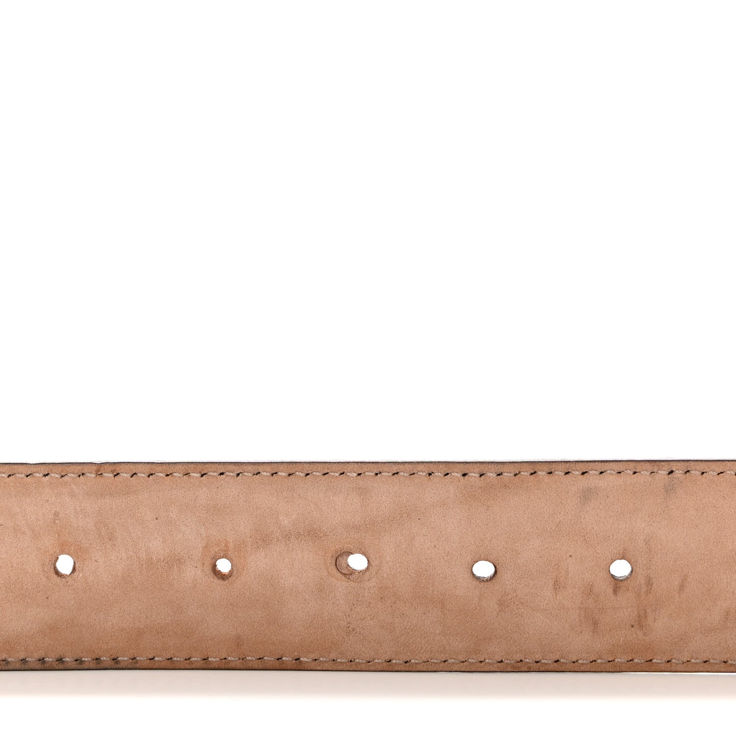 Gucci Metallic Calfskin Interlocking G 40mm Belt 95 38 Pewter 4 of 9