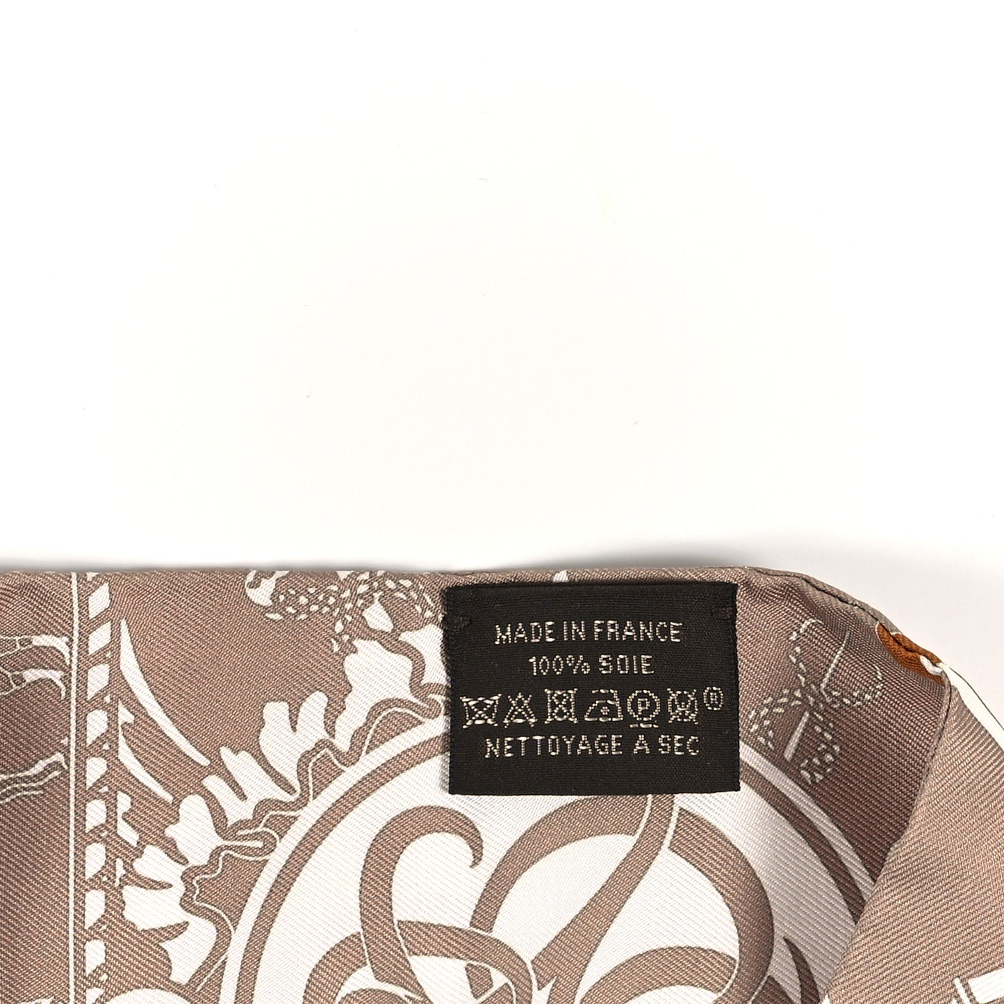 Silk Ex-Libris Twilly Beige White Caramel