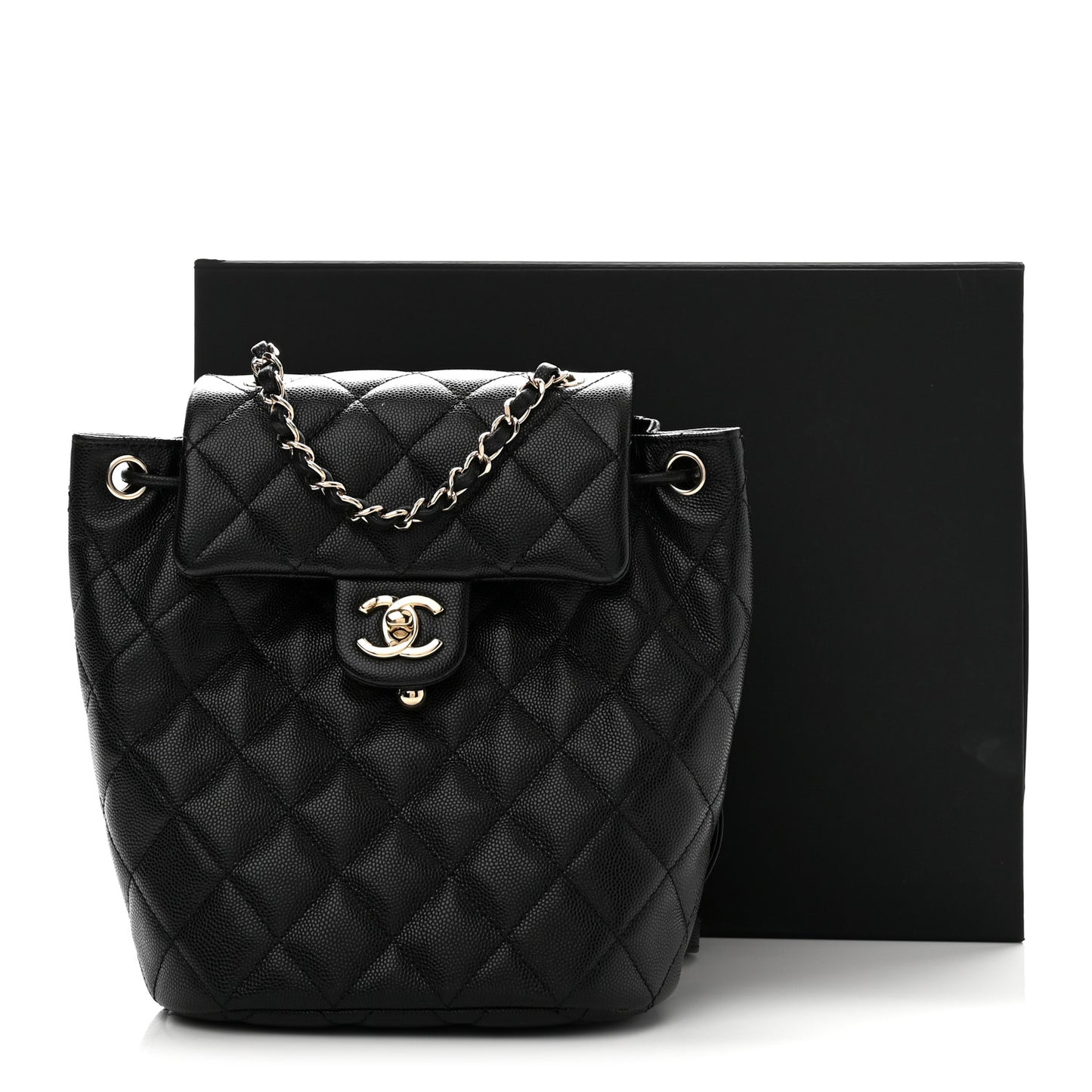Caviar Quilted Mini Urban Spirit Backpack Black
