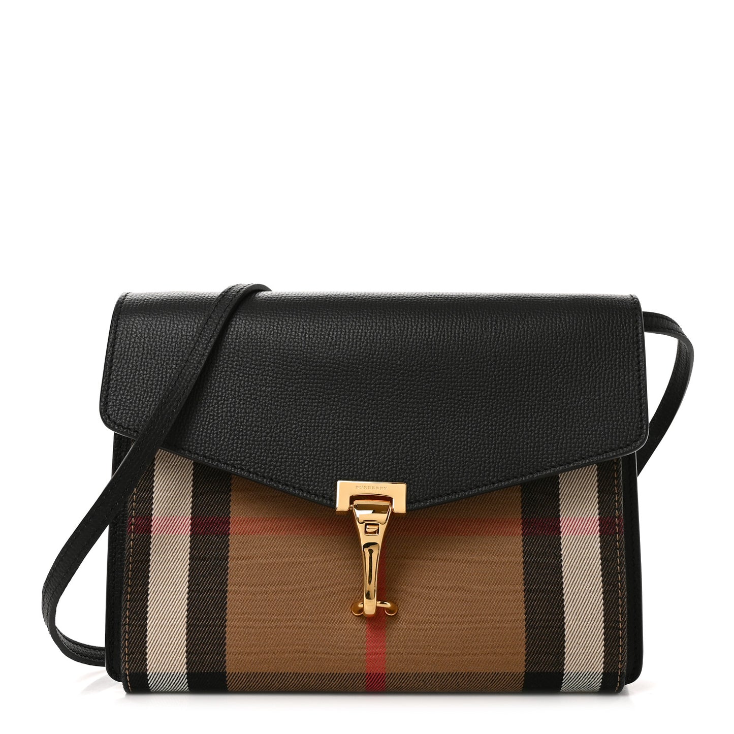 Derby Calfskin House Check Baby Macken Crossbody Bag Black