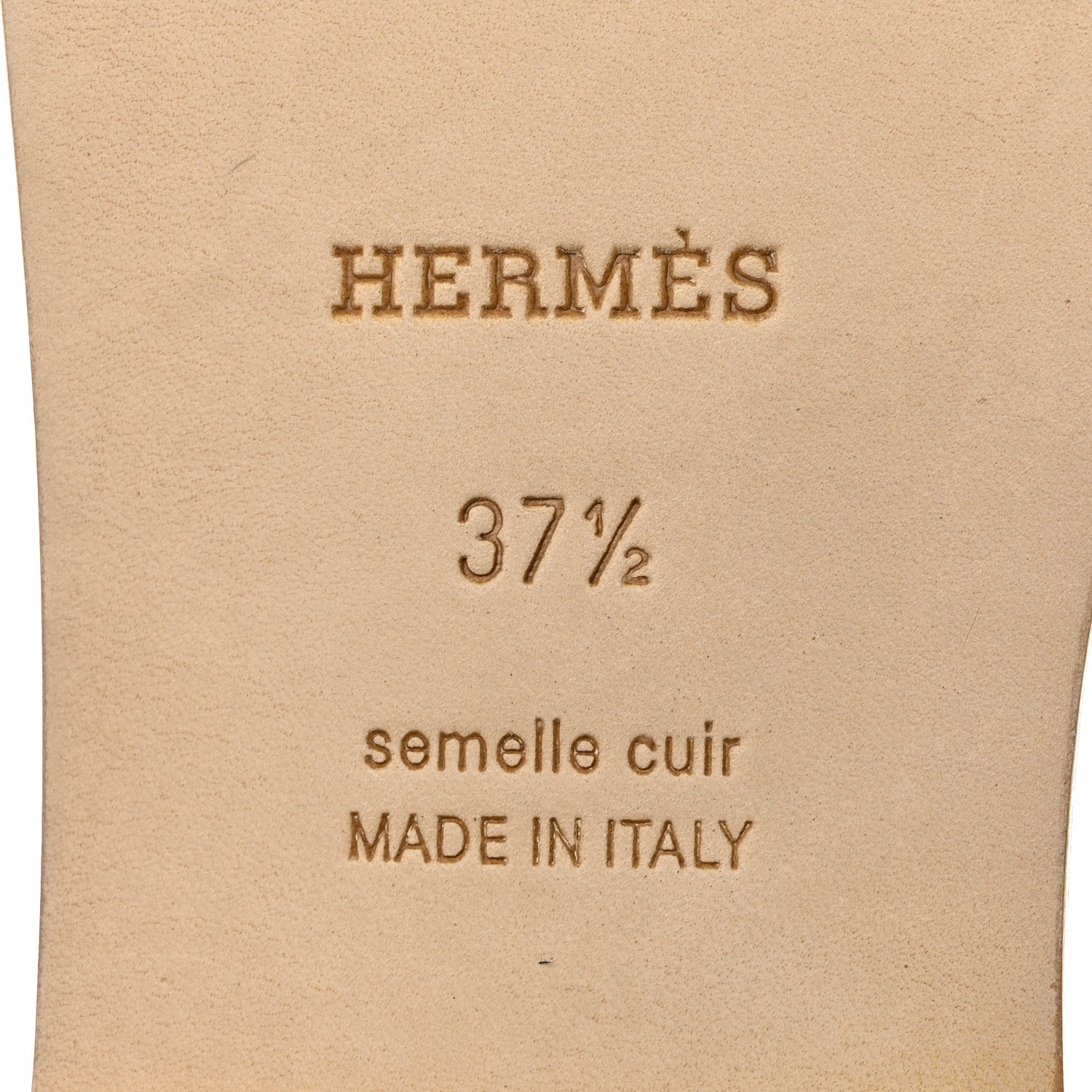 Hermes Calfskin Oran Sandals 37.5 Jaune Topaze 8 of 9