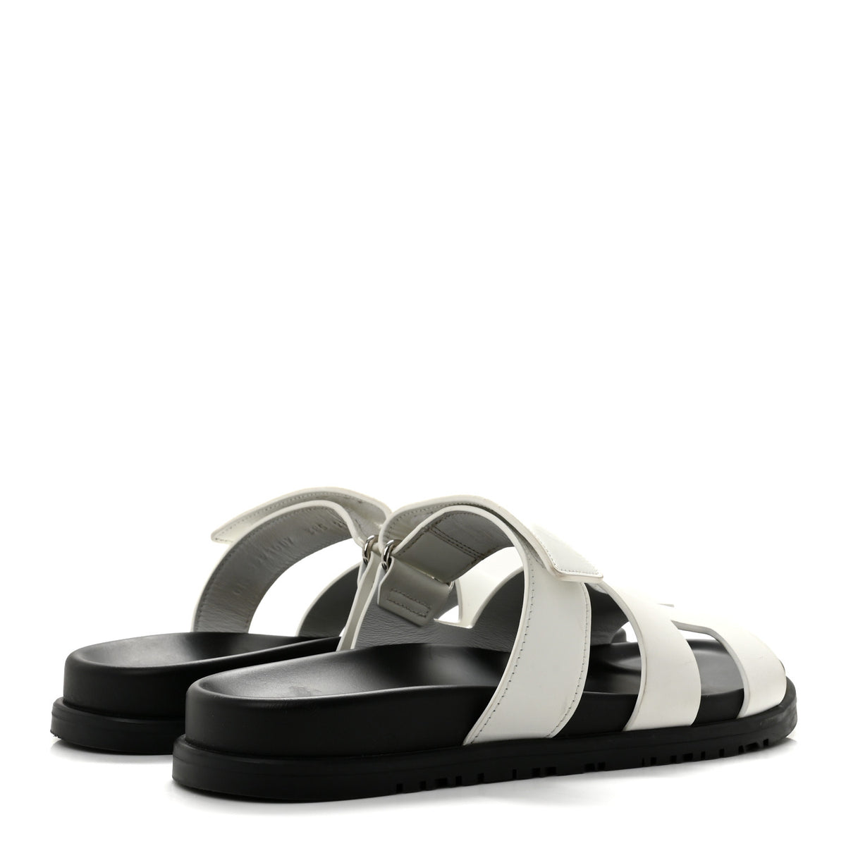 Hermes Calfskin Womens Chypre Sandals 38.5 White 5 of 13