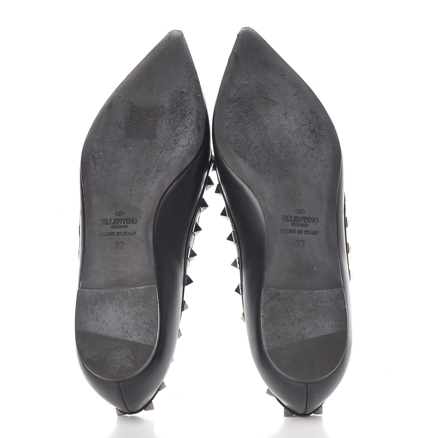 Nappa Rockstud Ballerina Flats 37 Black