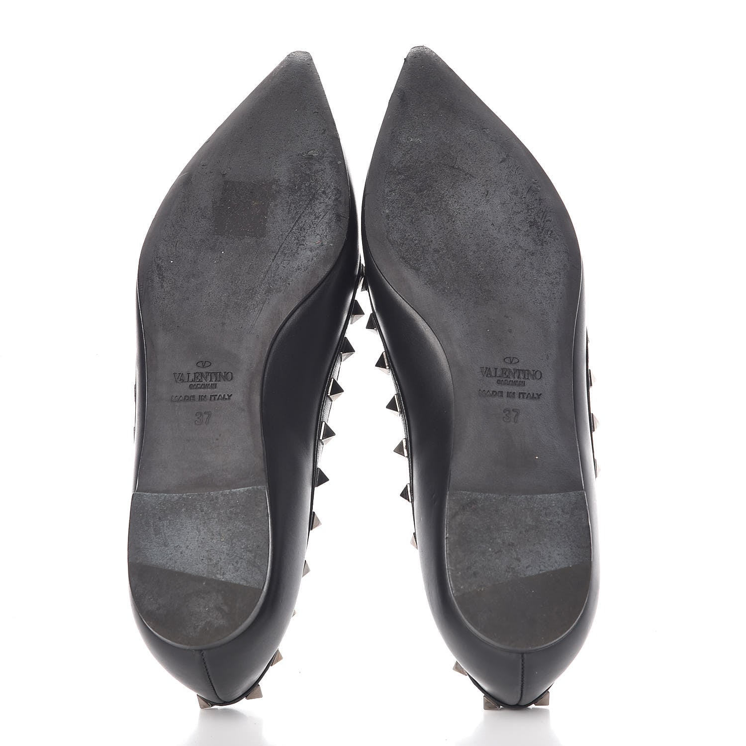 Valentino Garavani Nappa Rockstud Ballerina Flats 37 Black 7 of 9