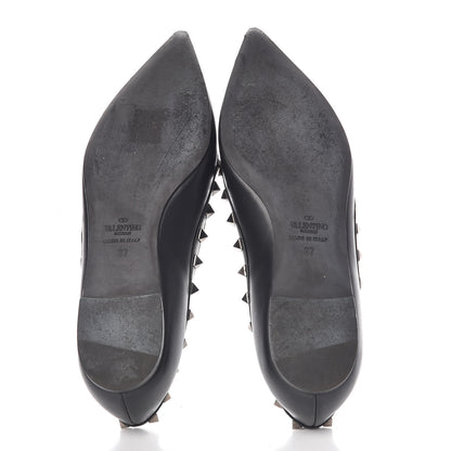 Valentino Garavani Nappa Rockstud Ballerina Flats 37 Black 7 of 9