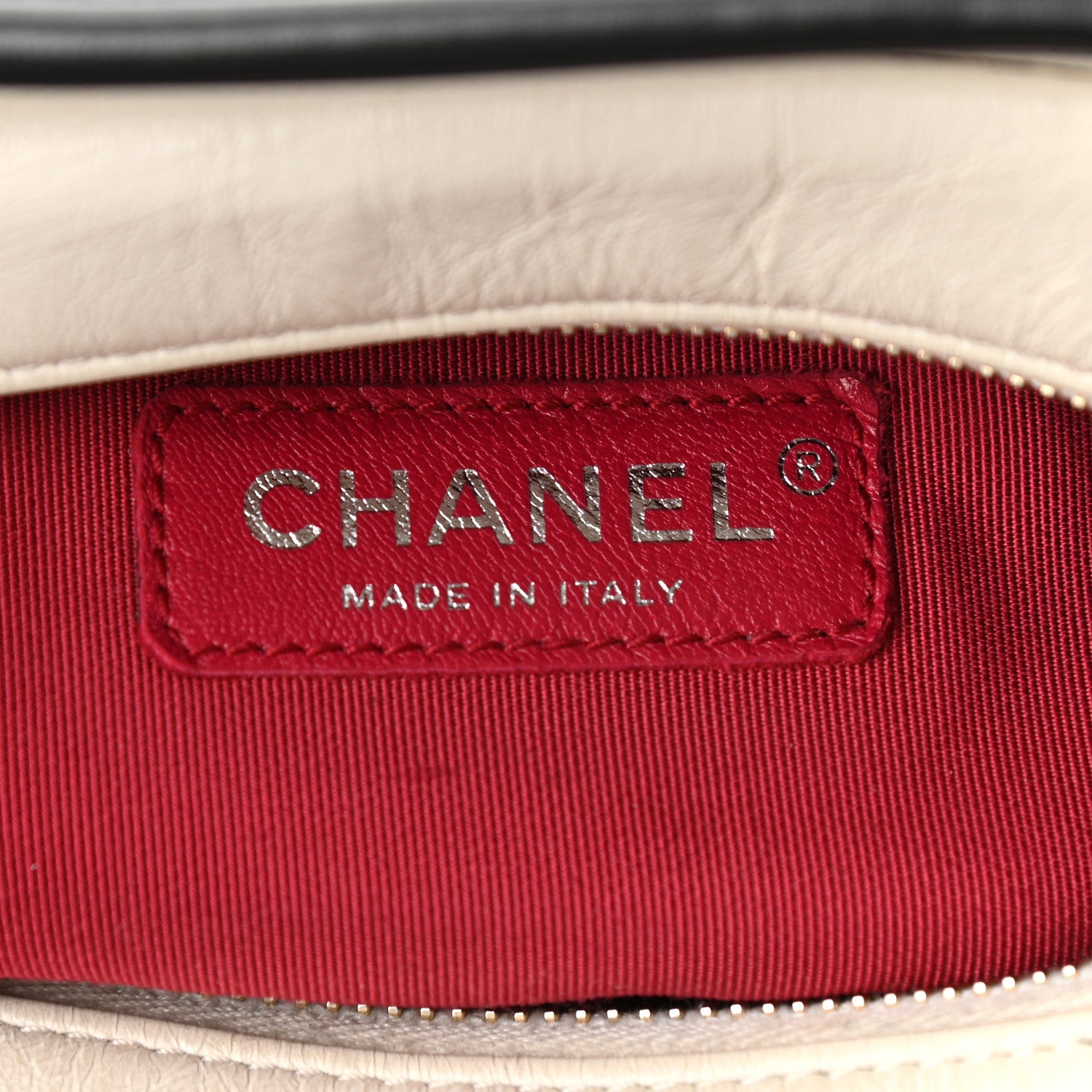 Chanel Aged Calfskin Chevron Quilted Small Gabrielle Hobo Black White 5 of 10