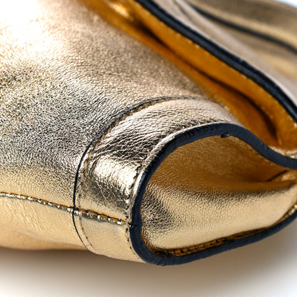 Alexander McQueen Metallic Lambskin De Manta Clutch Gold 10 of 11