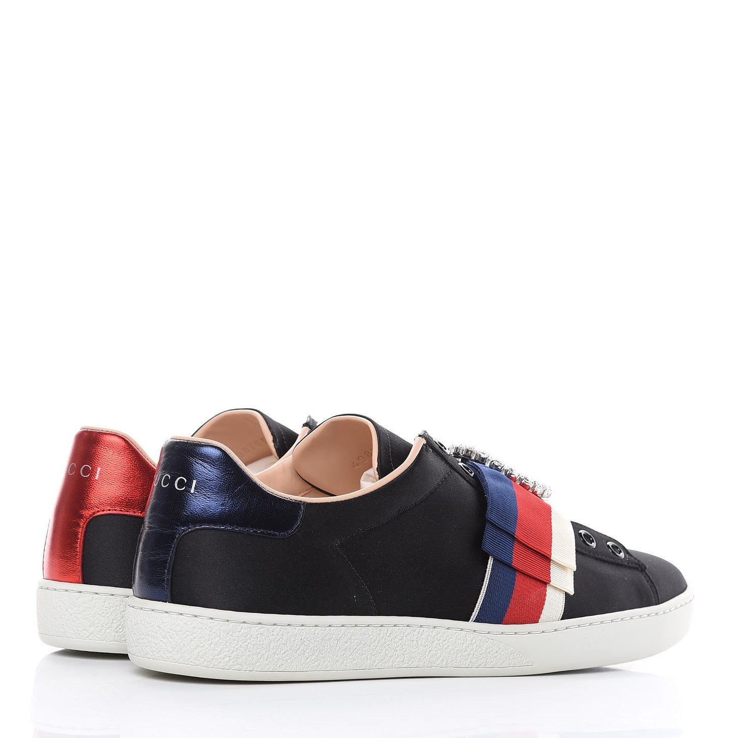 Canvas Crystal Sylvie Web Womens Ace Sneakers 40 Black