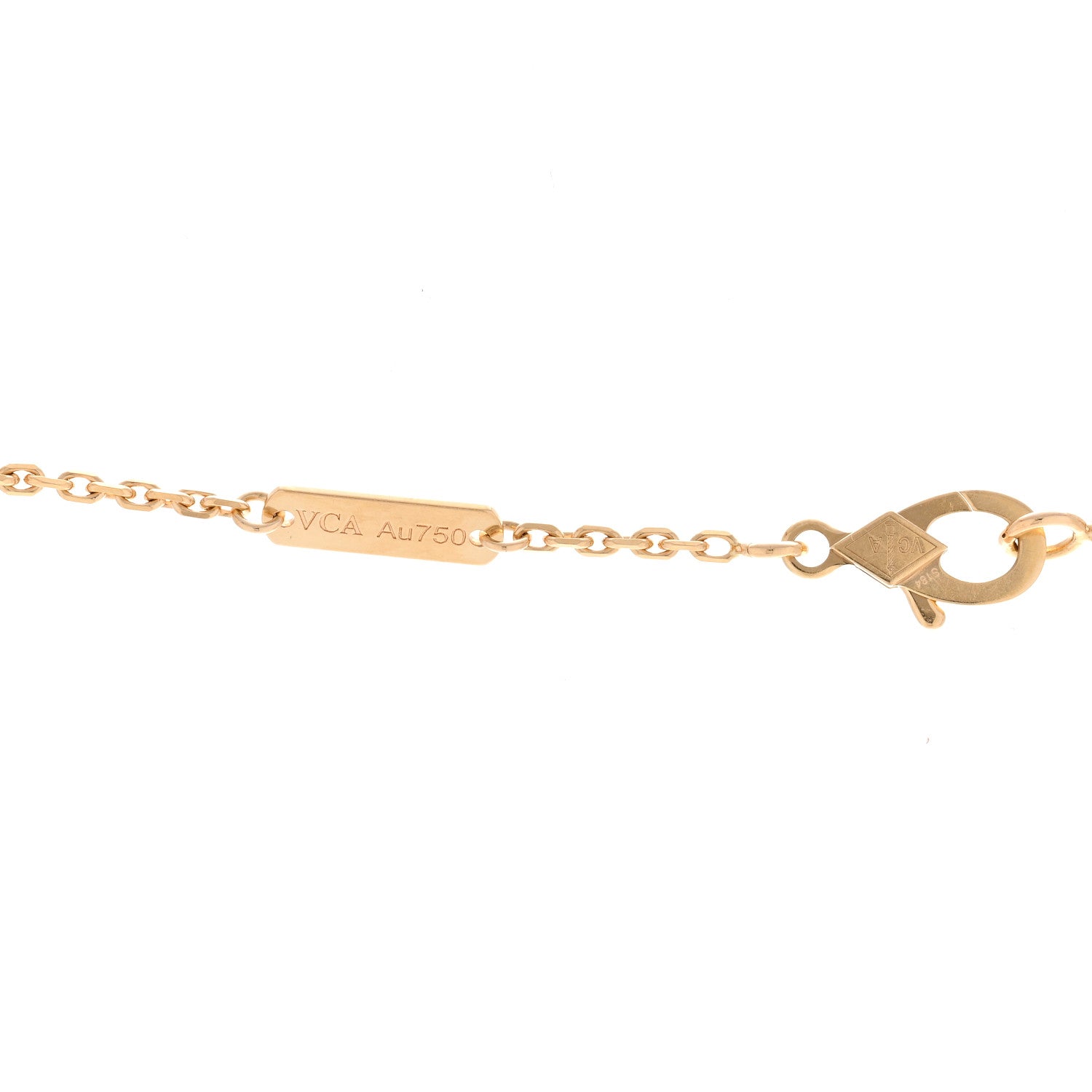 Van Cleef & Arpels 18K Yellow Gold Black Onyx Vintage Alhambra Pendant Necklace 5 of 6
