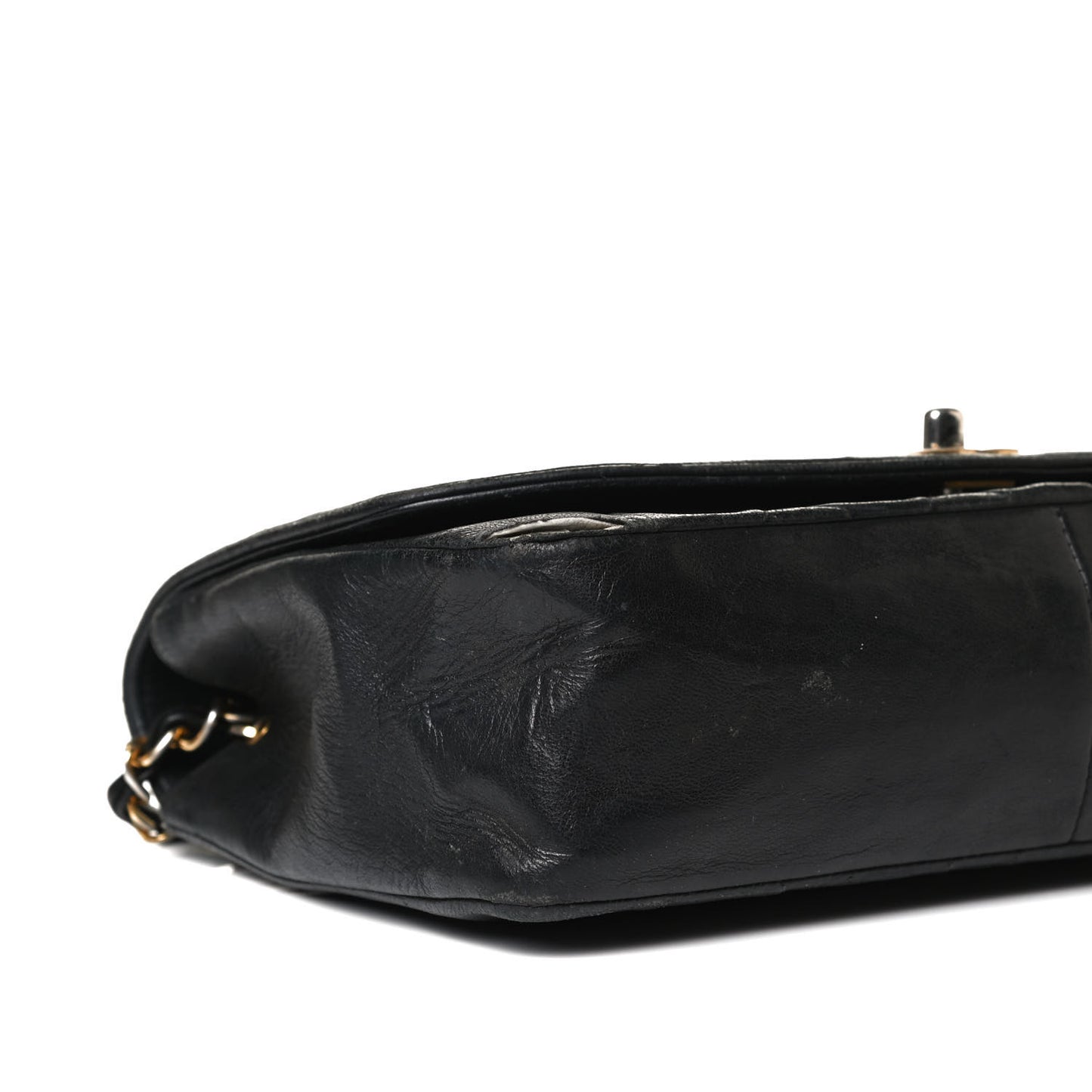 Lambskin Quilted Small Single Flap Black