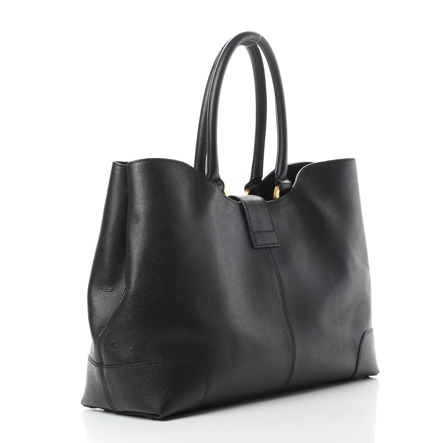 Fendi Vitello Elite Chameleon Shopper Tote Black 3 of 13
