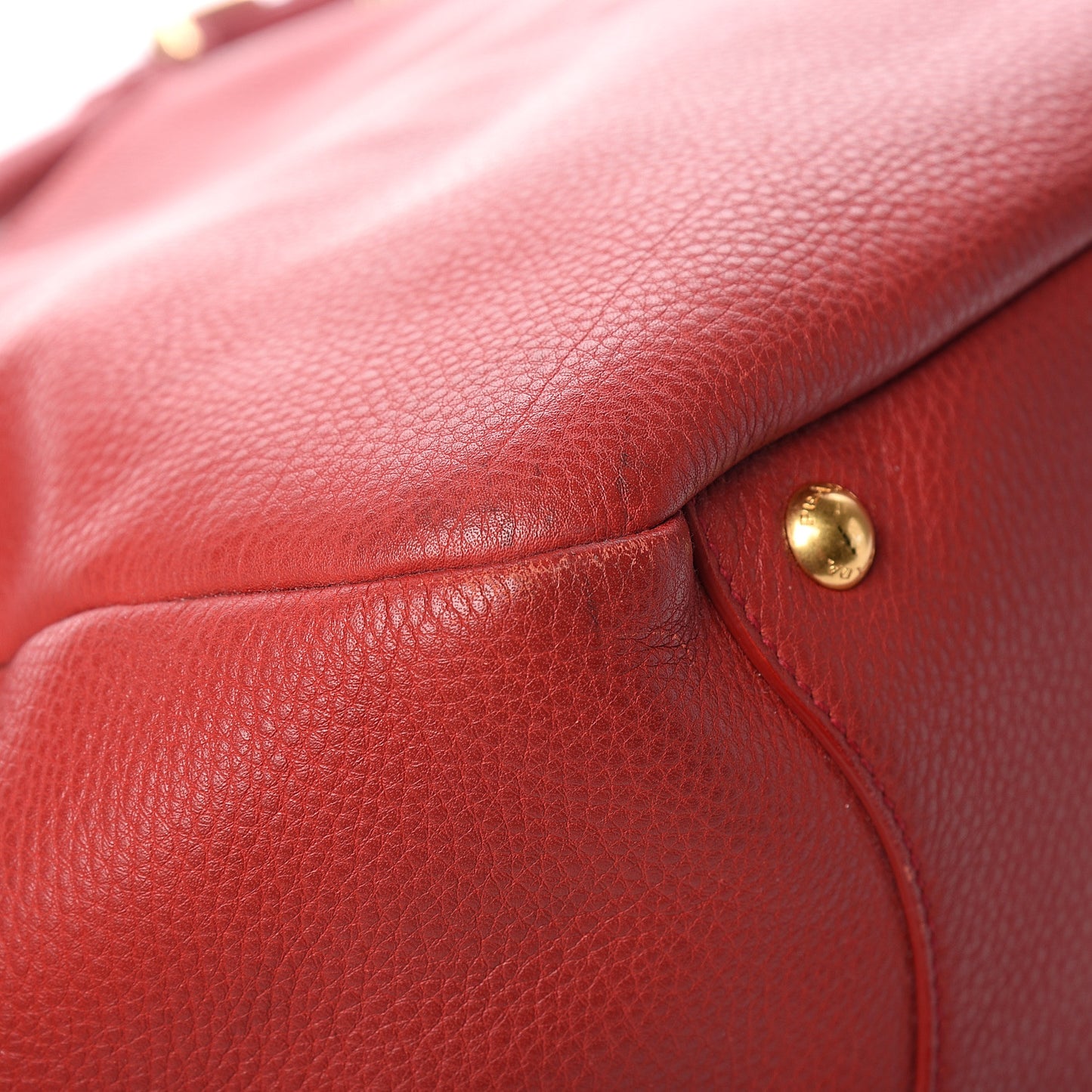 Vitello Daino Side Pocket Hobo Rosso