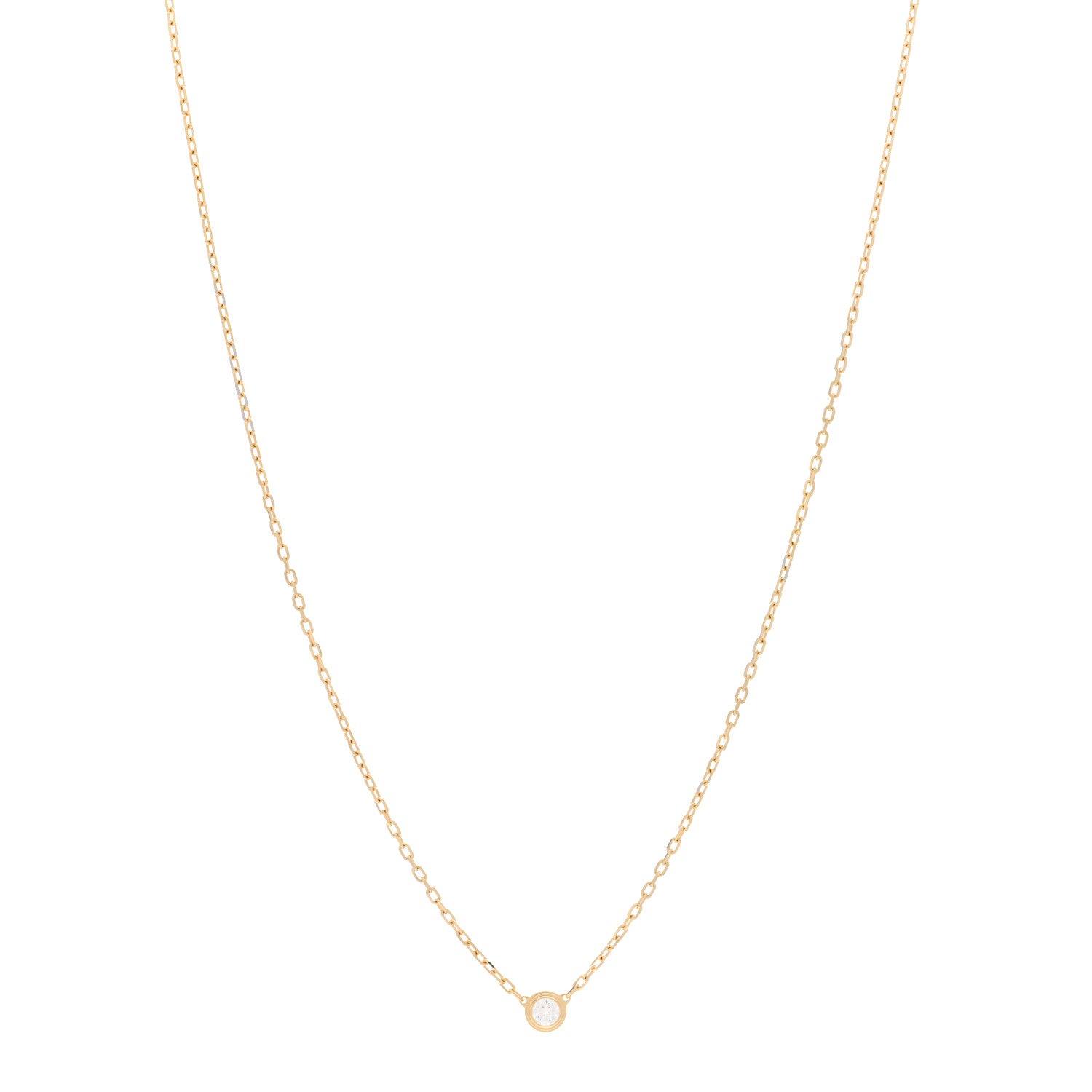 Cartier 18K Yellow Gold Diamond SM D'Amour Pendant Necklace 1 of 5