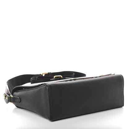 Burberry Grainy Calfskin Vintage Check Note Crossbody Bag Black 3 of 7