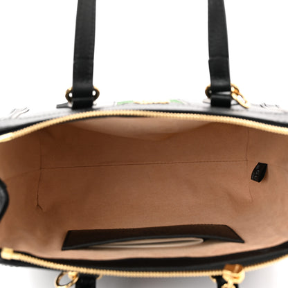 Gucci Textured Calfskin Web Small Ophidia Tote Bag Black 5 of 9