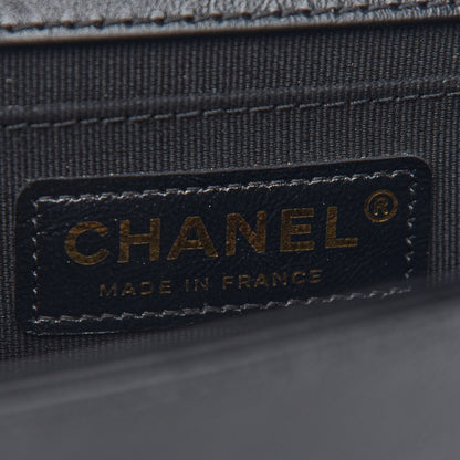 Chanel Metallic Glazed Calfskin Medium Boy Flap Black Gold 6 of 9