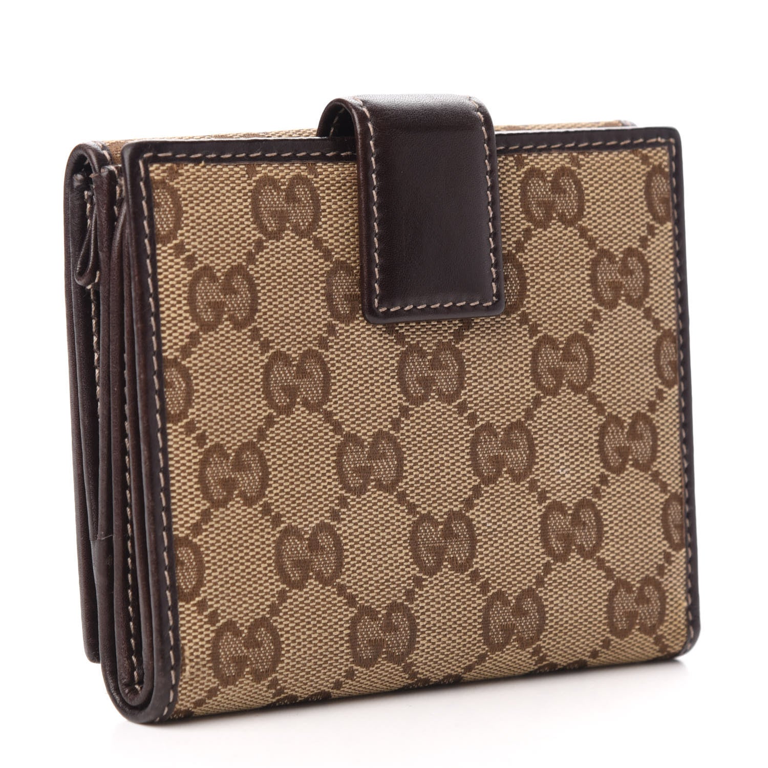 Gucci Monogram New Britt French Wallet Dark Brown 3 of 7