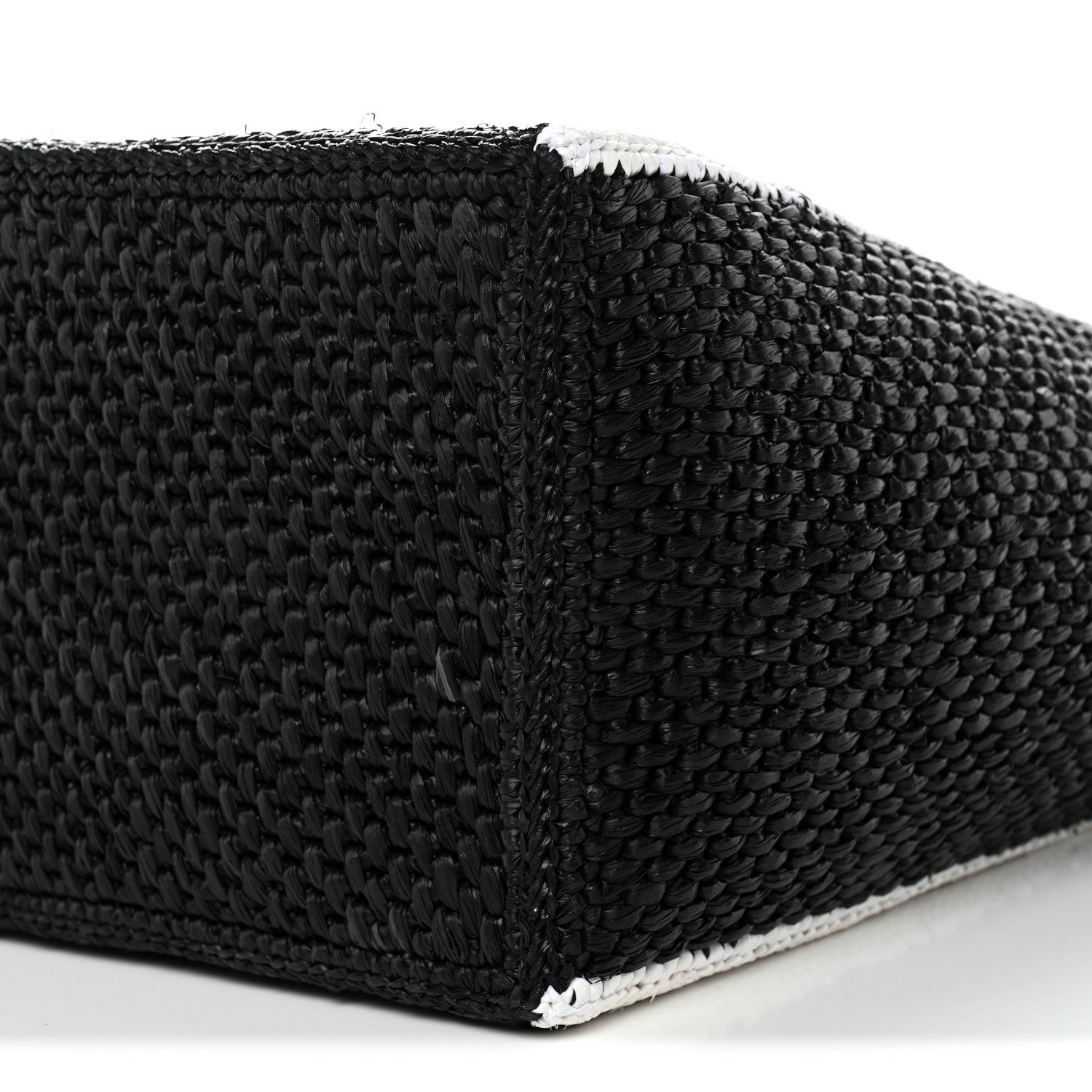 Loewe Raffia Large Paula's Ibiza Logo Tote Black White 9 of 9
