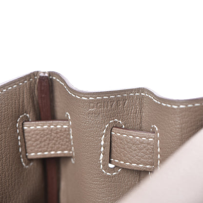 Hermes Togo Kelly Retourne 28 Etoupe 11 of 41