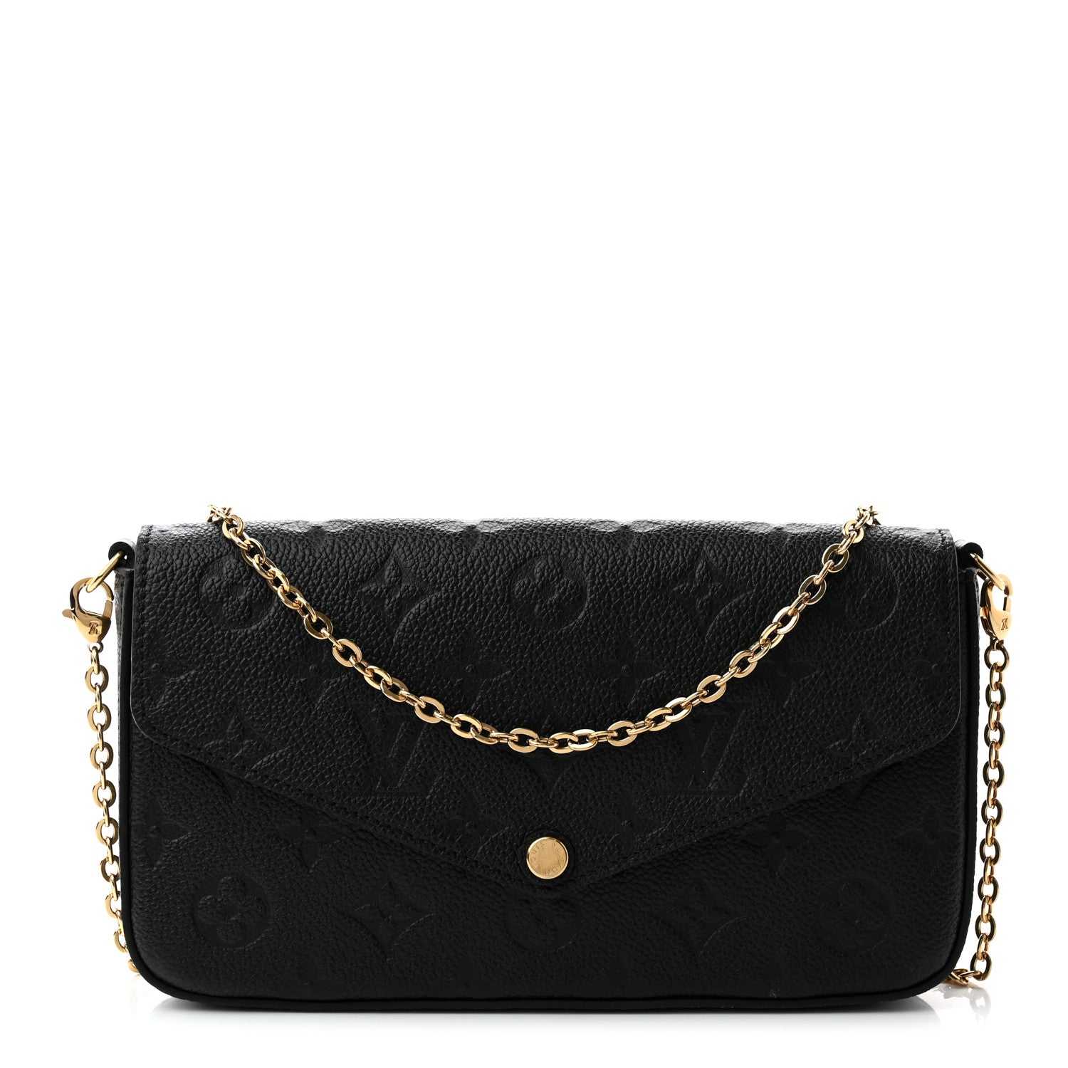 Louis Vuitton Empreinte Pochette Felicie Chain Wallet Black 1 of 9