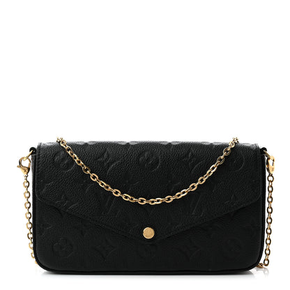 Louis Vuitton Empreinte Pochette Felicie Chain Wallet Black 1 of 9