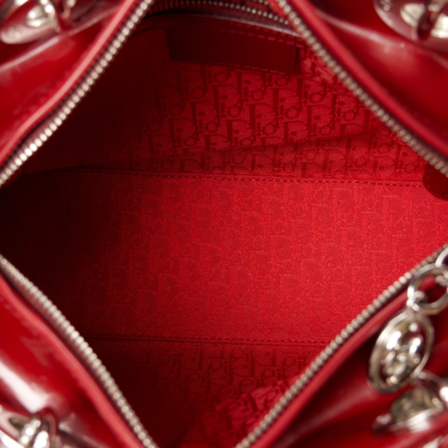 Christian Dior Patent Cannage Medium Lady Dior Red 5 of 10