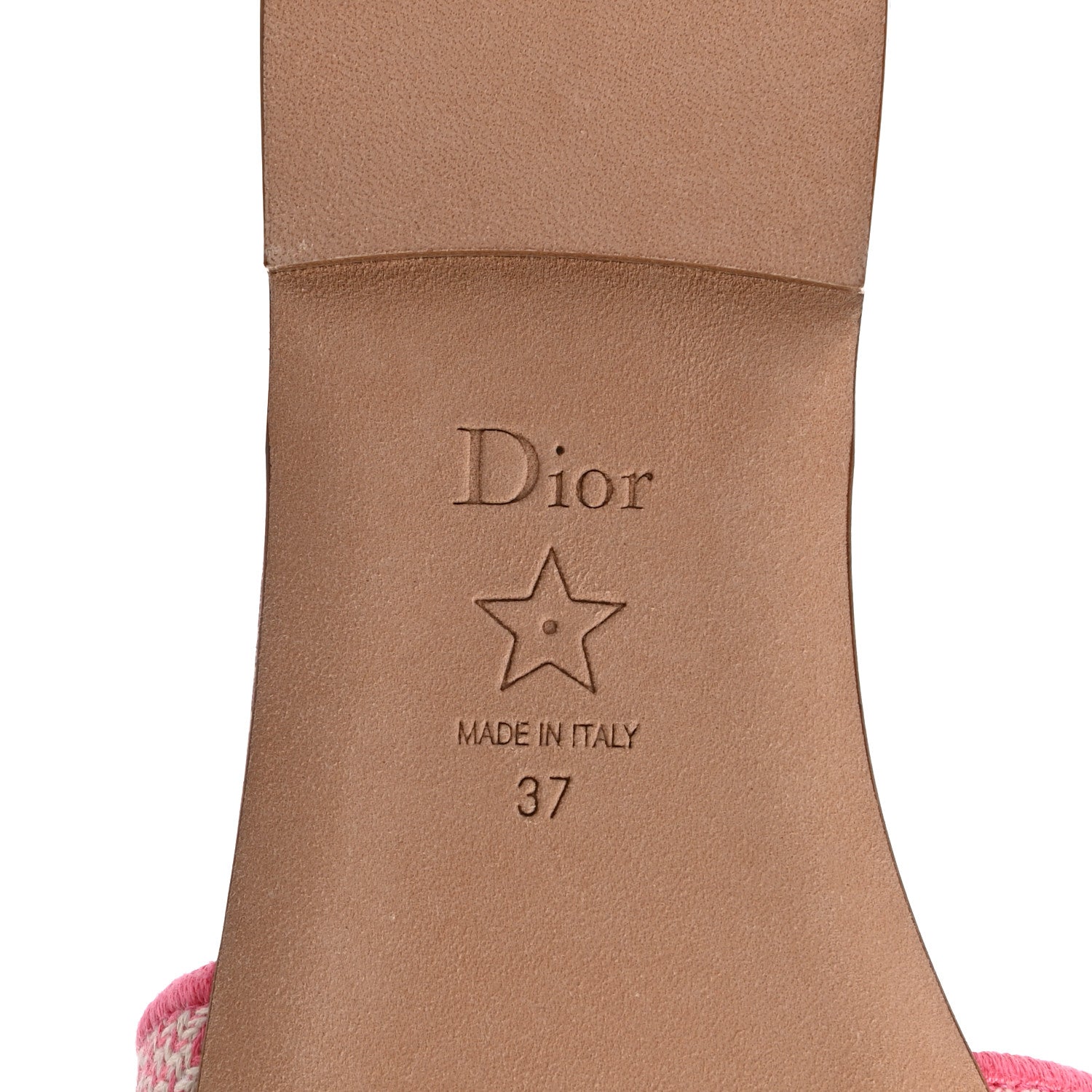 Christian Dior Canvas Toile de Jouy Embroidered Dway Flat Slide Sandals 37 Off White Pink 6 of 9