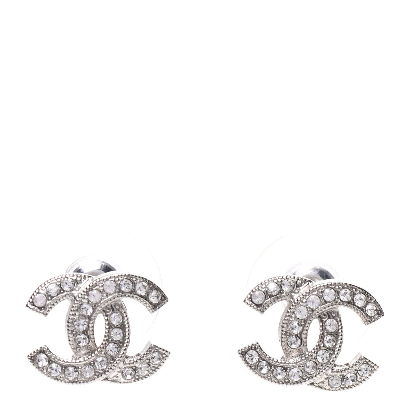 Crystal Mini Timeless CC Earrings Silver