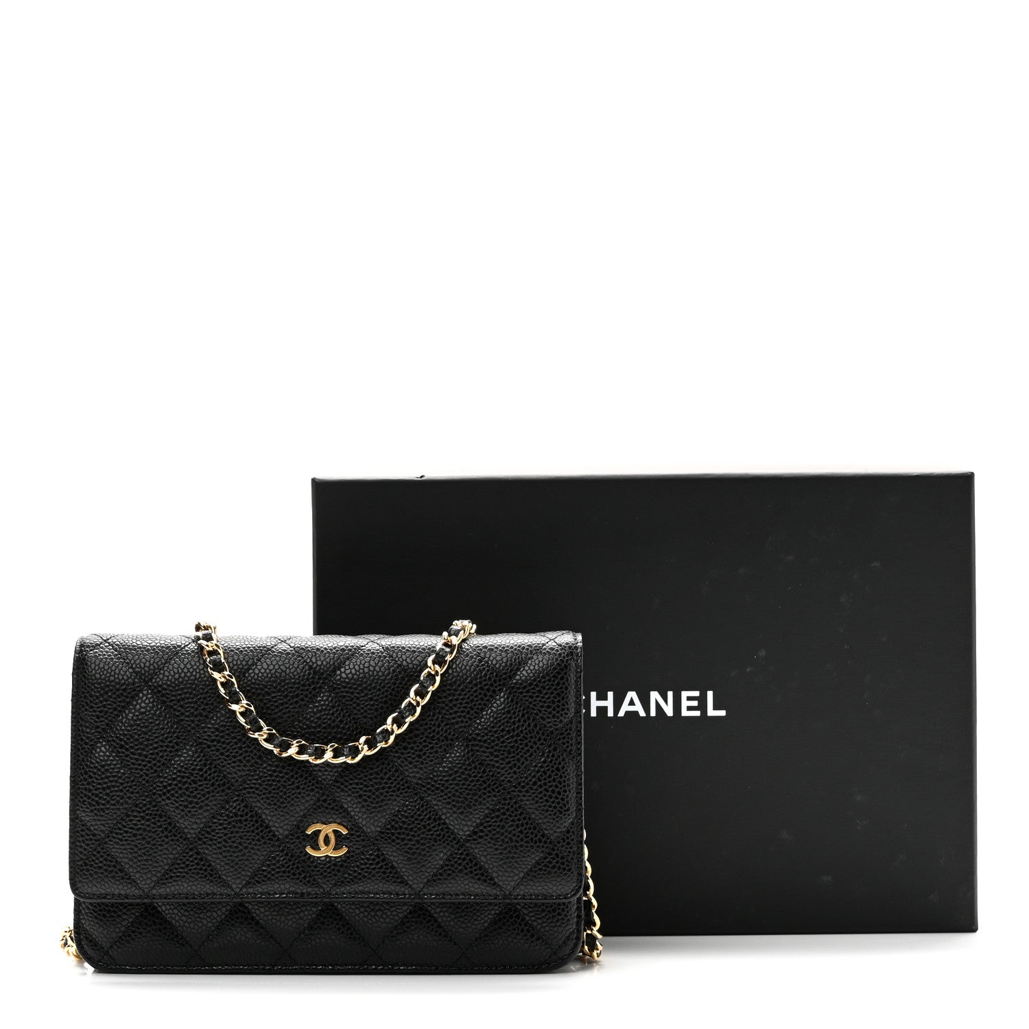 Chanel Caviar Quilted Wallet on Chain WOC Black 12 of 12