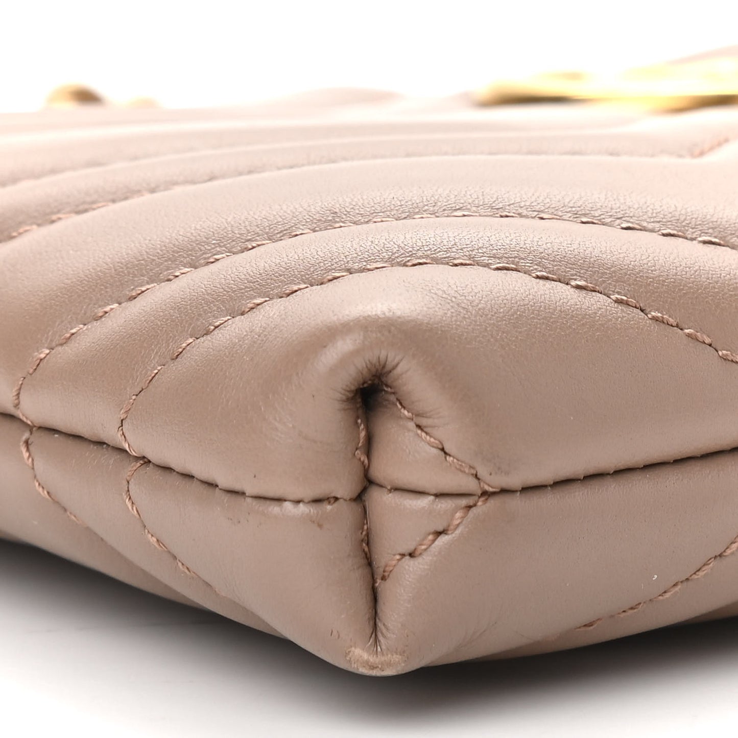 Calfskin Matelasse Mini GG Marmont Chain Bag Porcelain Rose