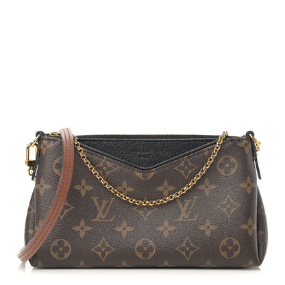 Louis Vuitton Monogram Pallas Clutch Black 1 of 14