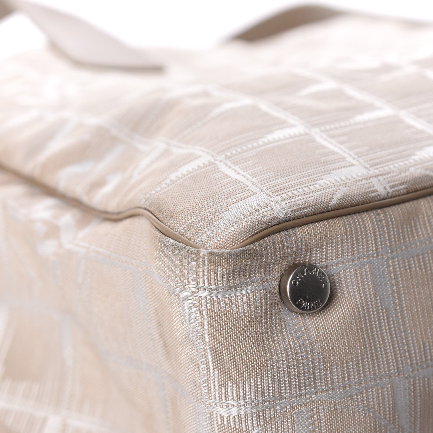 Chanel Nylon Medium Travel Tote Beige 15 of 16